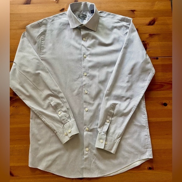 Men's Techni-Cole Slim-Fit Three-Way Stretch Performance Geometric Dress Shirt - Picture 13 of 16